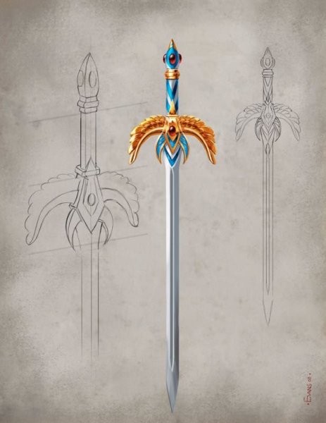 Нарисовать красивый меч