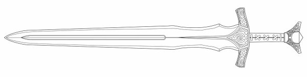 Меч трафарет