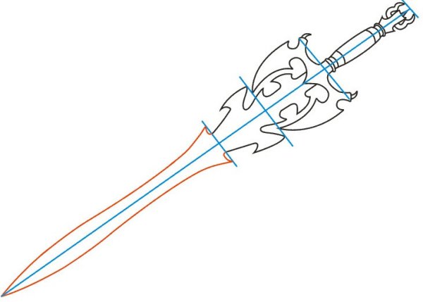 Рисунок меча для срисовки
