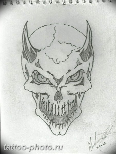 Нарисованный смешной черт