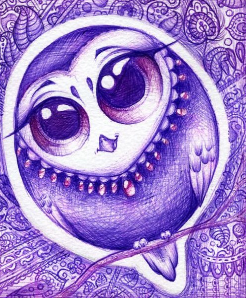 Сова (фиолетовая)