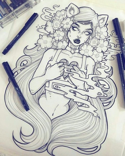 Эскизы для скетчбука