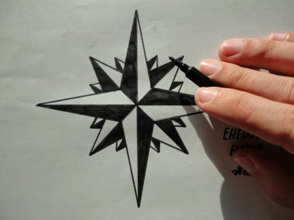 Восьмиконечная звезда роза ветров