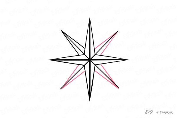 Воровская звезда карандашом