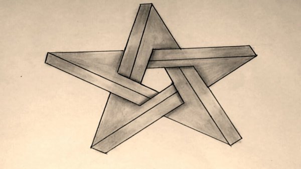 Звезда 3д карандашом