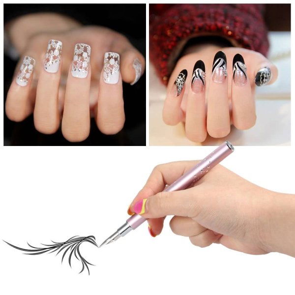 Маникюр с рисунком кистью