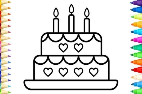 Торт рисунок карандашом для срисовки