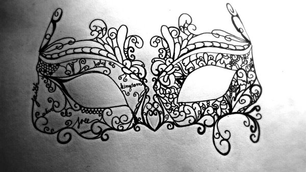 Карнавальные маски для срисовки