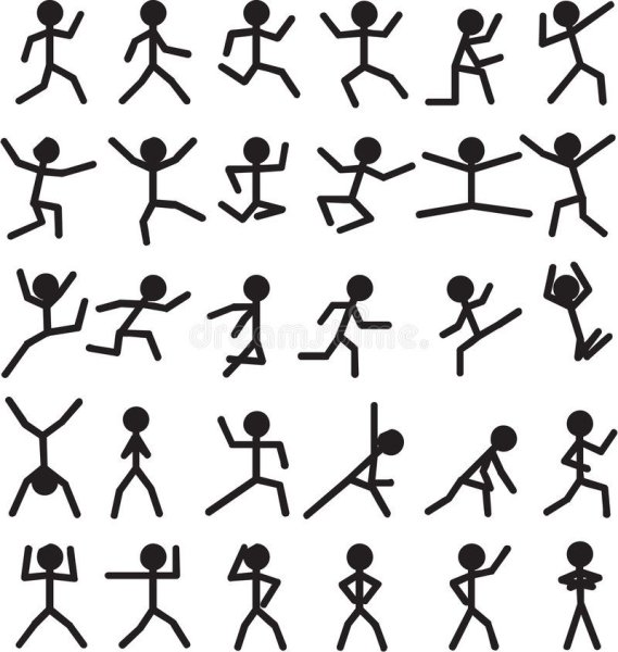 Человечки в разных позах