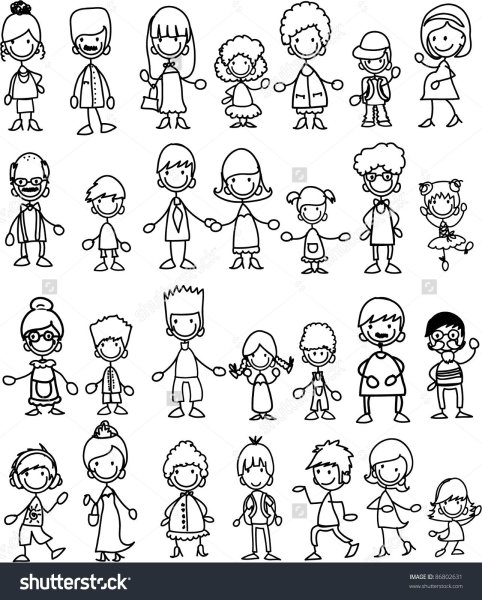 Маленькие человечки рисунки