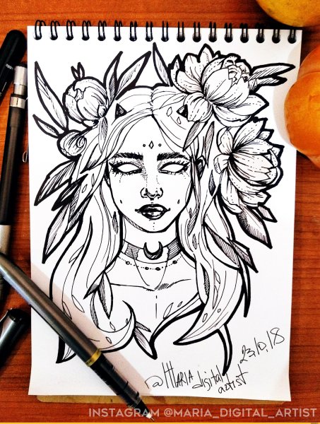 Красивые арты ручкой