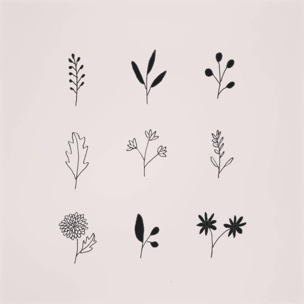 Растительный узор Минимализм