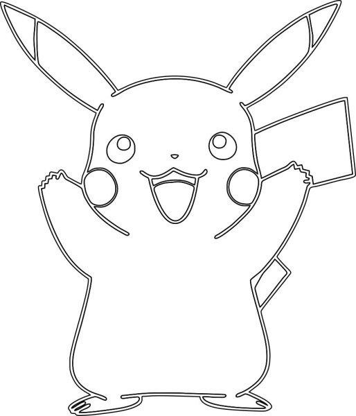 Голова Пикачу раскраска