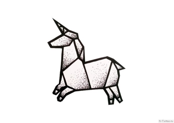 Единорог из геометрических фигур