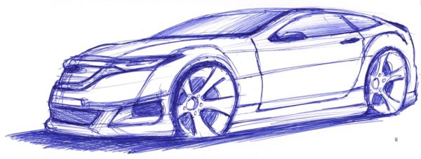 Нарисовать машину ручкой