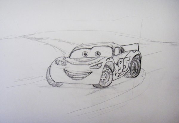 Зарисовка машинки Тачки