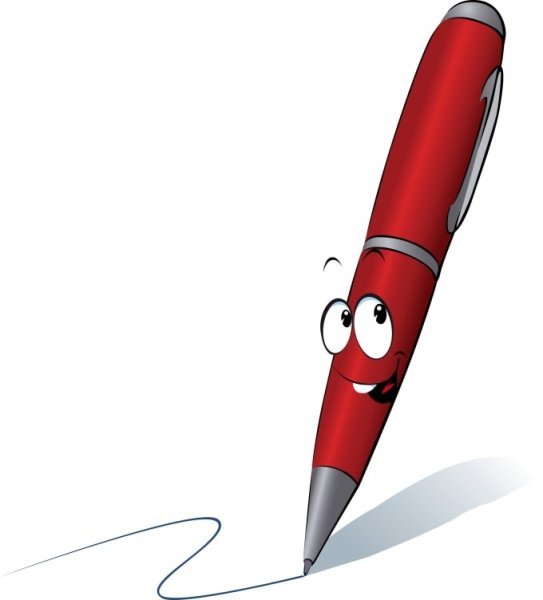 Карандаш с ручками мультяшный