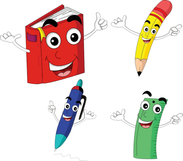 Школьные принадлежности карандашом