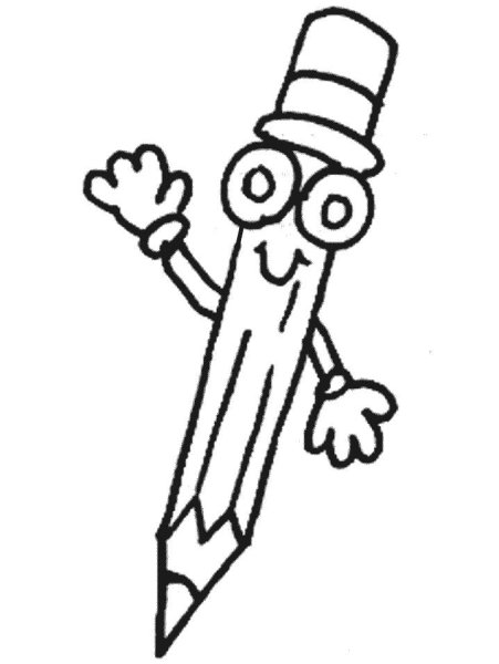 Веселый карандаш раскраска
