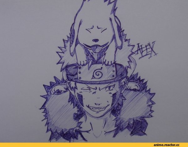 Аниме рисунки ручкой