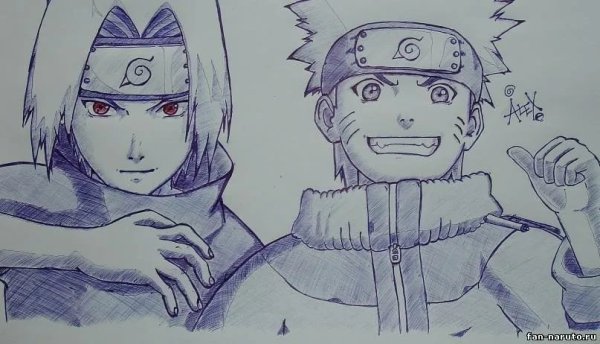 Наруто для срисовки