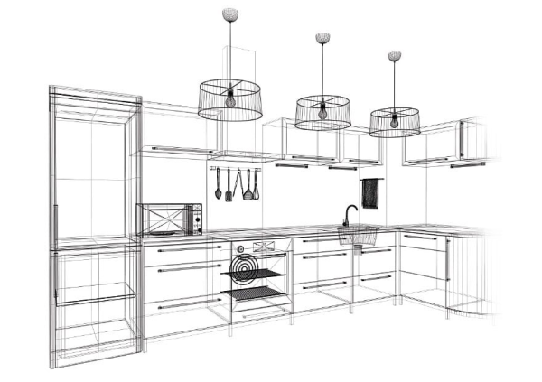Эскиз кухонной мебели