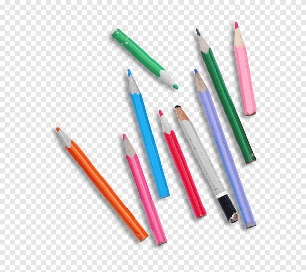 Разбросанные карандаши и ручки