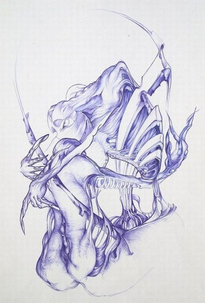 Графика шариковой ручкой