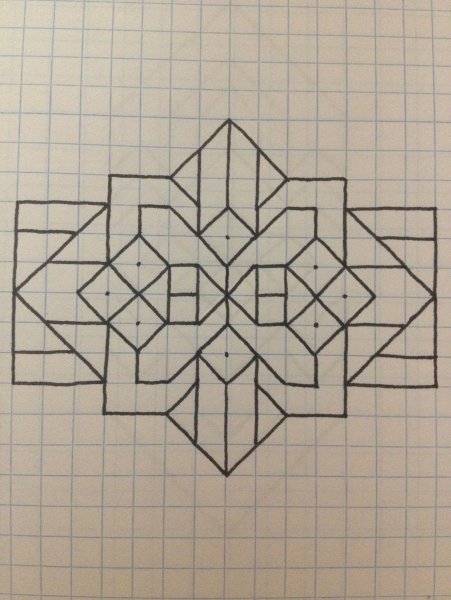 Красивые геометрические фигуры по клеткам