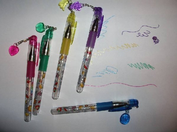 Рисунки блестящими фломастерами