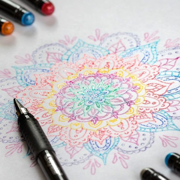 Блестки для рисования на бумаге