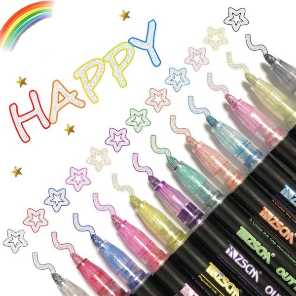 Рисунки блестящими ручками идеи