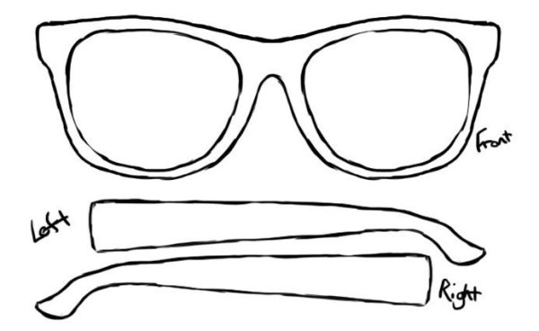 Трафарет очков