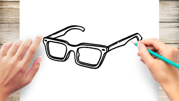 Как нарисовать очки легко и просто что то