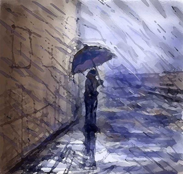 Нарисовать дождь