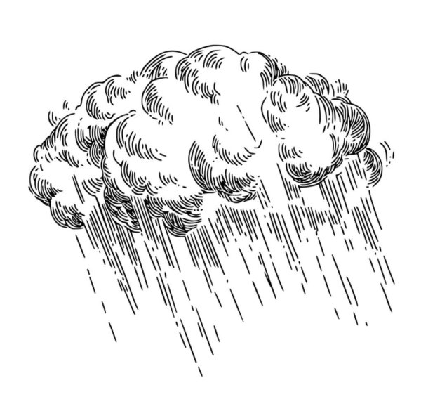 Пейзаж в графике легкий