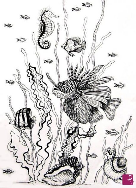 Подводный мир в графике