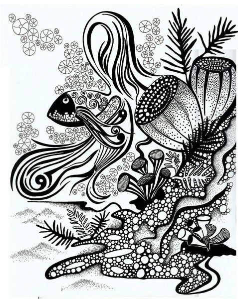 Зентангл водоросли