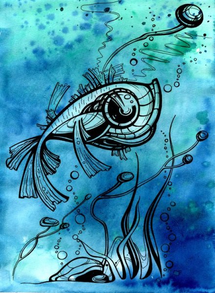 Стилизованные морские обитатели