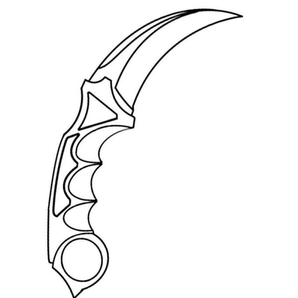 Чертёж ножа керамбит из КС