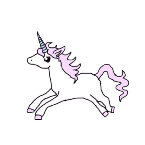 Единорог черные контуры