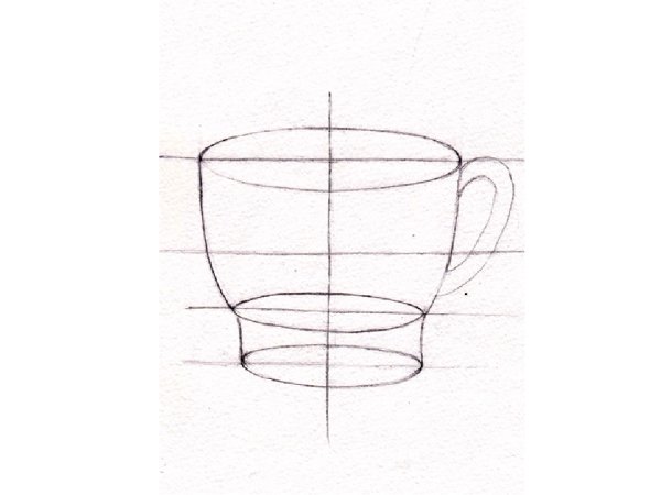 Линейно конструктивное построение кружки