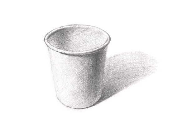 Кружка Светотень карандашом