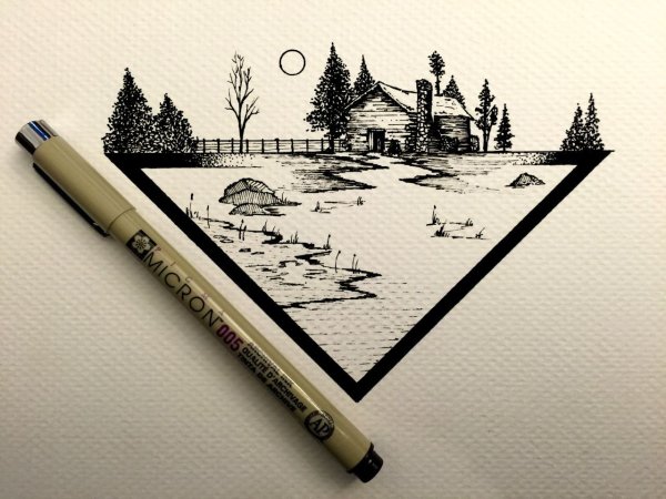 Рисунки линером