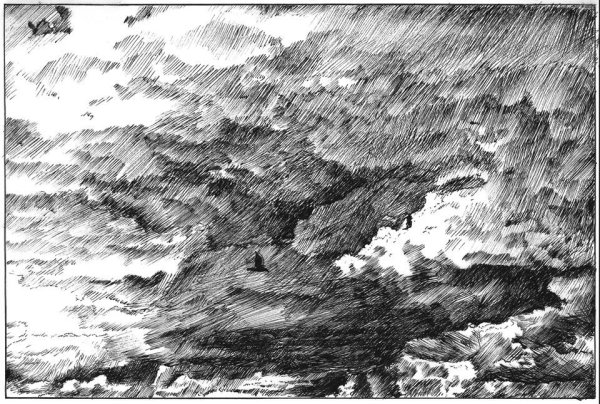 Облака карандашом