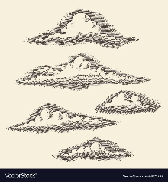 Облака на старинных гравюрах