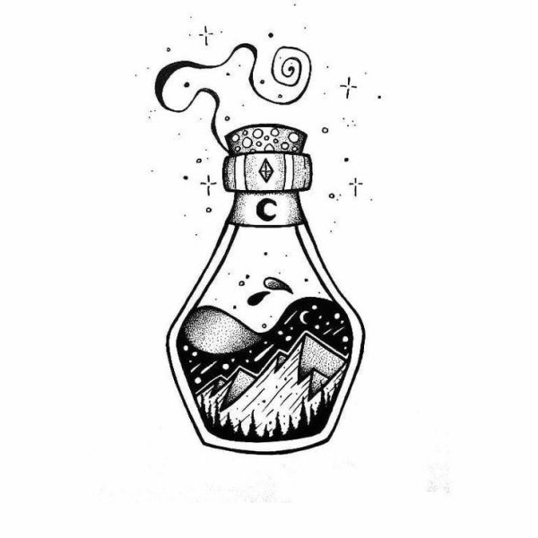 Бутылочка эскиз