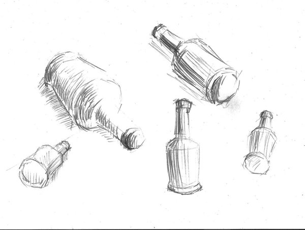 Бутылка эскиз