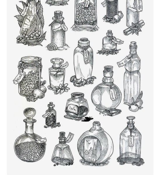 Рисунки для срисовки бутылочки