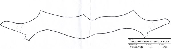 Рукоятка для лука чертеж с размерами